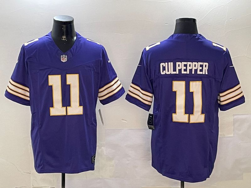 Men Minnesota Vikings #11 Culpepper Purple Throwback Three generation 2024 Nike Limited NFL Jersey style 3->minnesota vikings->NFL Jersey